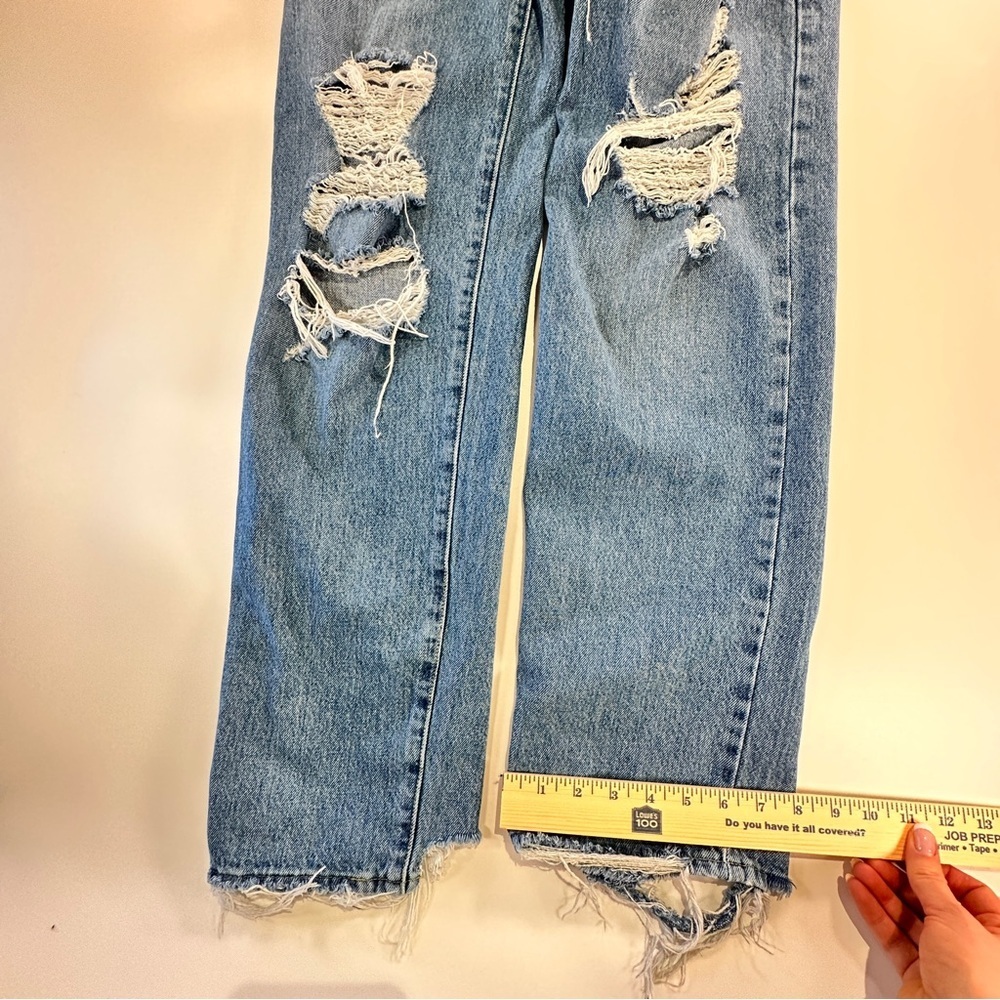 Levi’s 94 Baggy Distressed Jeans High Rise Raw Hem W26 - Picture 9 of 11